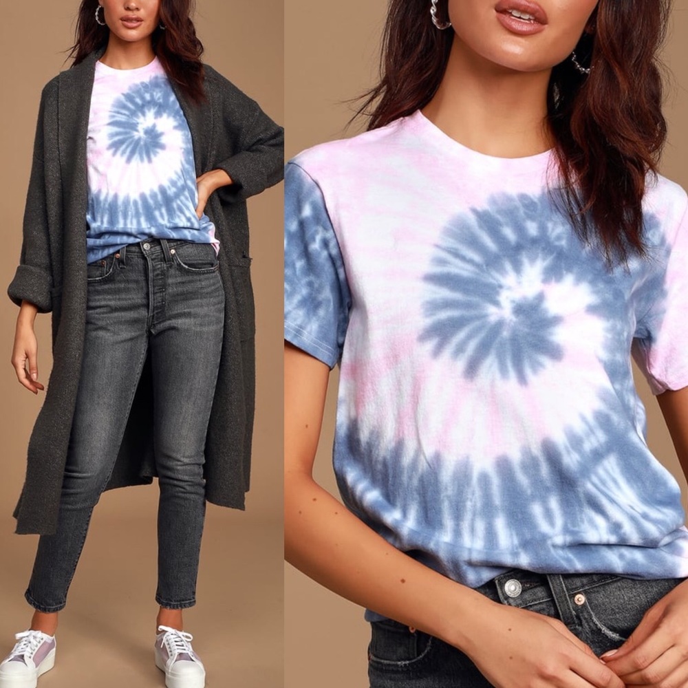 🆕 Neema California Pink & Grey Tie Dye T-Shirt
